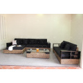 Luxurious Water Hyacinth Sofa Set For Indoor Use Living Room Natural Wicker Furniture